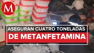 FGR asegura 4 toneladas de metanfetamina en inmueble de Culiacán [upl. by Bobbe590]