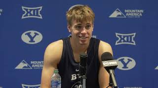 Dallin Hall  BYU Mens Basketball  Press Conference  October 3 2023 [upl. by Bussey740]