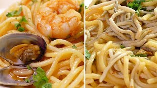 2 formas deliciosas de hacer espagueti con la gamba como protagonista [upl. by Tap]