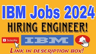 IBM Off Campus Jobs 2024 – Hiring as Frontend Engineer [upl. by Babbie523]