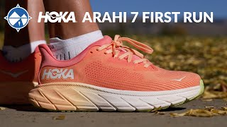 HOKA Arahi 7 First Run Review  The Best HOKA Stability Shoe [upl. by Oedama]