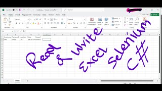 Read and write excel data in selenium C [upl. by Ahsinrats]