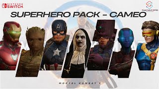 NINTENDO SWITCH REVIEW CAMEO SUPERHERO PACK  MORTAL KOMBAT 1 [upl. by Nnylecyoj]