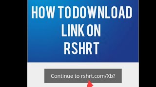 HOW TO DOWNLOAD LINK ON RSHRT TUTORIAL [upl. by Esom948]