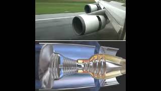 Airplane Engine Thrust Reverser aviation shortvideo airplane [upl. by Eilrac812]