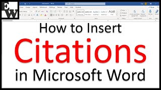 How to Insert Citations in Microsoft Word [upl. by Kery]