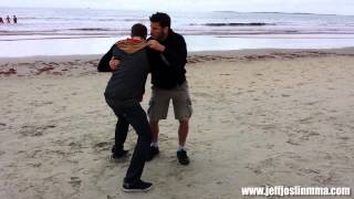 Setting Up the Elbow from the 5050 Clinch  MMA Technique On the Beach Breakdown [upl. by Mable]