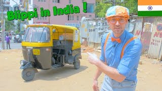 Blippi in India  Learning About the Rickshaw Tuk Tuk for Kids [upl. by Saied]