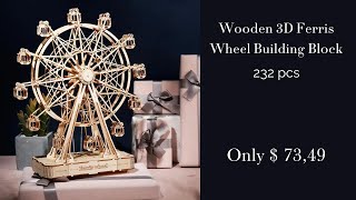 Wooden 3D Ferris Wheel Building Block [upl. by Schaffel]