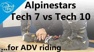 Alpinestars Tech 7 vs Tech 10 boots for ADV riding [upl. by Strong766]