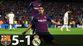 Barcelona vs Real Madrid 51  All Goals amp Extended Highlights 2018 HD [upl. by Ahsayn334]