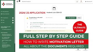 FULL Step by step Application Guide  Stipendium Hungaricum scholarship 2024 [upl. by Aimekahs]