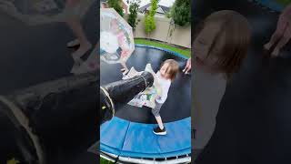 PiRATE DAD ATTACKS Adley Niko amp Navey use SHiELDS amp block cannon balls on the TRAMPOLiNE shorts [upl. by Anod253]