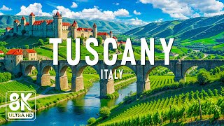 Tuscany 8K UHD  Flying over the magical paradise of Italy The beautiful valleys of Tuscany [upl. by Tomkin]