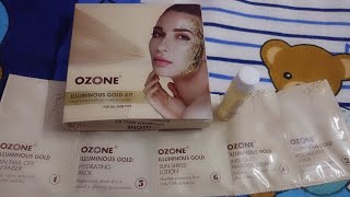 Ozone illuminious gold Facial kit Review how to use gold Facial kit goldfacialkit [upl. by Leahcin]