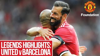 Legends Highlights United vs Barcelona  Manchester United Foundation [upl. by Cila64]