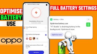 Optimize Battery Use  Optimize Battery Use Oppo  Oppo Battery Setting [upl. by Dash225]