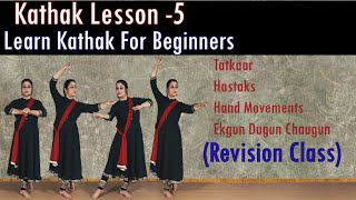 Kathak Dance Lesson 5  Learn Kathak For Beginners  Revision Class Himani Saraswat tutorial [upl. by Phylys]