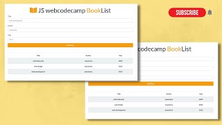 Javascript Book List App Using HTML5 and js [upl. by Cawley]