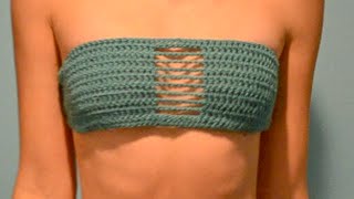 crochet bandeau bikini tutorial [upl. by Nibla]