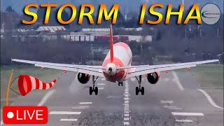 STORM ISHA LIVE Birmingham Airport 21012024 aviation [upl. by Nairret]