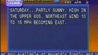 Local Forecast April 9 1999 [upl. by Kcinimod113]