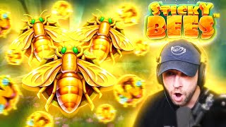 This NEW Sticky Bees Pragmatic slot has INSANE TUMBLES Bonus Buys [upl. by Emylee]