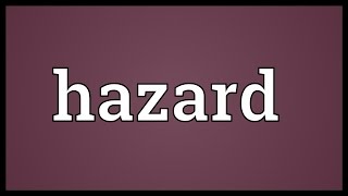 Hazard Meaning [upl. by Lunnete]