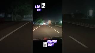 Led or Halogen 🚗headlights for driving on highways at night ytshorts automobile [upl. by Nibot]