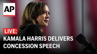 LIVE Kamala Harris concession speech after election loss FULL [upl. by Cathryn]