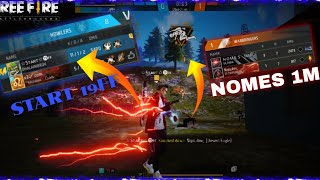 START 19FF 💀 VS NOMES 1M  FREE FIRE ROM CARD 🎮 GARENA FREE FIRE [upl. by Derfla613]