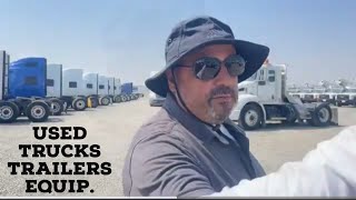 Auction in Sacramento Huge Trucks Trailers selection [upl. by Ijic]