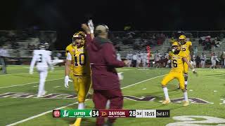 Davison vs Lapeer Football Highlights 102023 [upl. by Werdnael]