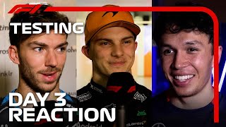 Drivers Day 3 Reaction  F1 PreSeason Testing 2024 [upl. by Eibbob]