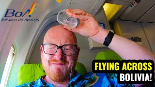 Flying across BOLIVIA with BOLIVIANA DE AVIACIÓN BOA 767 Business Class [upl. by Pitzer692]