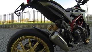 SPARK EXHAUST  MotoGP DUCATI HYPERMOTARD 821 HYPERSTRADA [upl. by Ahsuatan621]