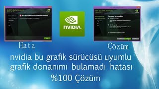 nvidia bu grafik sürücüsü uyumlu grafik donanımını bulamadı \u00100 çözüm Nvidia Installer Failed [upl. by Ecam377]