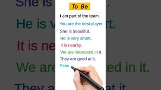 VERB TO BE English for beginners verbtobe verbsinenglishgrammar learnenglish [upl. by Assirual]