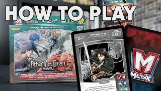 How to Play MetaX TCG  Attack on Titan Starter Decks [upl. by Jdavie]