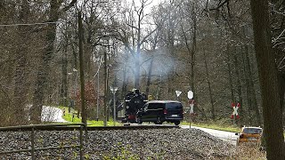 Lößnitzgrundbahn  Schrecksekunde am Bahnübergang [upl. by Jamil]