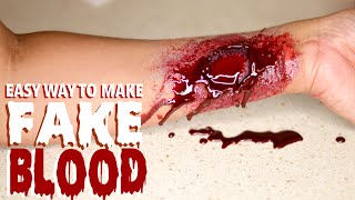 DIY QUICK EASY FAKE BLOOD 3 INGREDIENTS [upl. by Haughay]