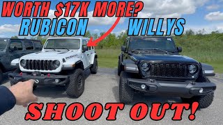 2024 Jeep Wrangler Willys Extreme vs 2024 Wrangler Rubicon X drive review and MPG loop comparison [upl. by Ayota]