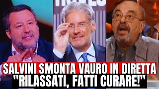 VAURO SCATENATO CONTRO SALVINI DEL DEBBIO LO INTERROMPE BASTA DELIRI [upl. by Llorrad280]