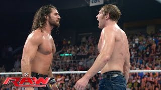 Dean Ambrose vs Seth Rollins  WWE Championship Match Raw July 18 2016 [upl. by Kamillah]