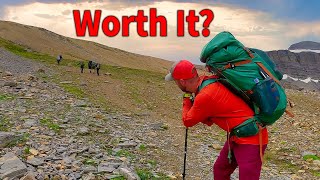 I Tried Backpacking with a 55lbs Pack [upl. by Gibe]