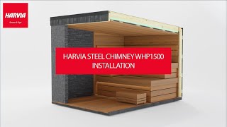 Harvia  Steel chimney WHP1500 installation [upl. by Danete354]