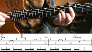 Shape Of My Heart Sting guitar easy way with open strings no talk [upl. by Spaulding]