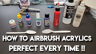 How To Airbrush AcrylicsPerfect Every Time  Scale Models amp Gunpla [upl. by Connelly270]