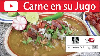 CARNE EN SU JUGO La ORIGINAL  Vicky Receta Facil [upl. by Yehudi]