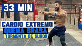 Cardio HIIT Tormenta de sudor 33 MIN Rutina Para Quemar Grasa y NO perder MÚSCULO [upl. by Lonier356]